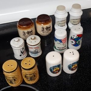 Old Vintage Travel State Salt and pepper Shakers Collection box #1 souvenir